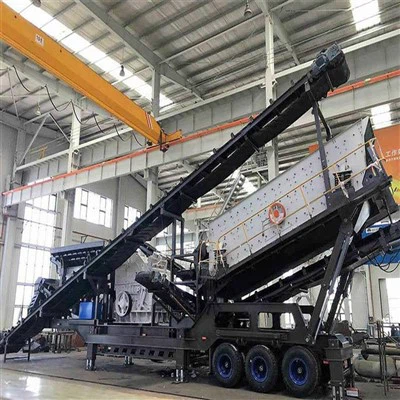 Penghancur mudah alih yang dipasang tayar untuk bijih